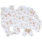 Kūdikio kraitelis - drabužėliai naujagimiui "Bear glamour" baltas  5 dalių internetu geresne kaina