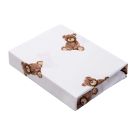 Paklodė su guma 120x60 "Golden goose pink"- medvilninė