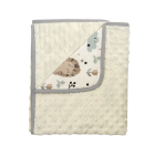 Pledas kūdikiui "Bunny & Hedgehog" 80x90 cm smėlio spalvos