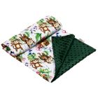 Pledas kūdikiui "Monkey's fiesta" 100x75cm  žalias