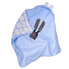 Pledas automobilinei kėdutei "Elephants & Dots" 80x80 cm melsvas