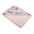 Rankšluostis kūdikiui "Retro flowers" su gobtuvu 100X100 cm