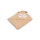 3D Rankšluostis kūdikiui "Brown deer" su gobtuvu 100x100cm "frotte" 