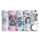 Flanelinių vystyklų rinkinys kūdikiams "GIRL" 