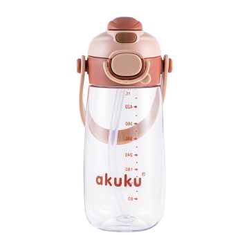 Akuku gertuvė su šiaudeliu 480ml pilkas mocha A0726