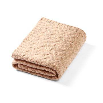 Babyono pledas merino vilnos tamsiai kreminis 1648/02