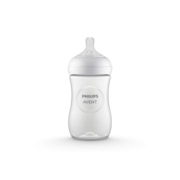 Kūdikio buteliukas AVENT Response su žinduku 1m+ 260 ml white