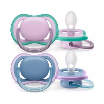 Čiulptukai AVENT "Ultra Air" ortodontinis 6-18 m 2vnt  violetiniai