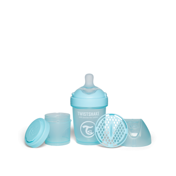 Twistshake buteliukas antikolikinis Pro Double 180ml mėlynas 79009