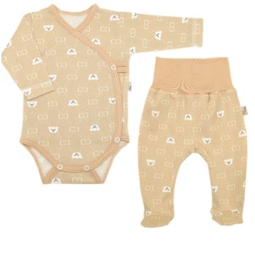Drabužėliai kūdikiui "Bear glamour beige"2 dalių 