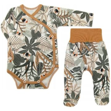 Drabužėliai kūdikiui "Tropics brown" 2 dalių 