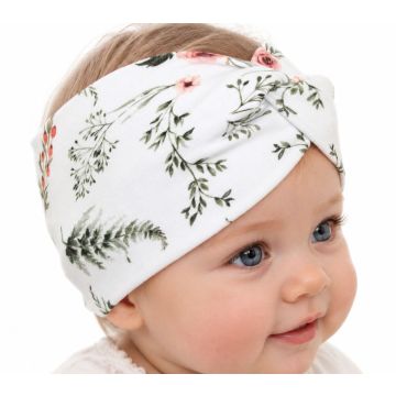 Medvilninė galvajuostė kūdikiui „Floral“