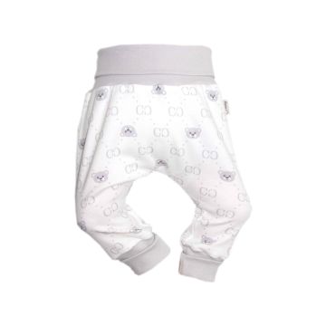 Kelnytės kūdikiui "Bear glamour grey" baltos be pėdučių