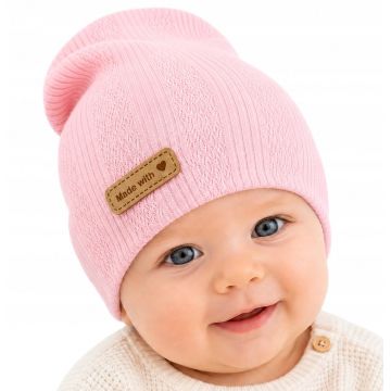Kepurytė kūdikiui "Natural" - pink