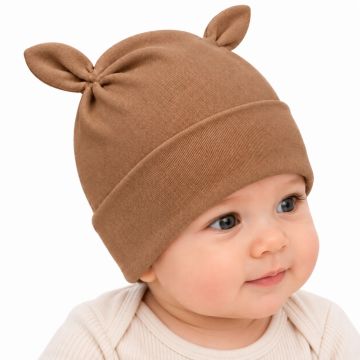 Medvilninė kepurytė kūdikiui "Cotton coffee"