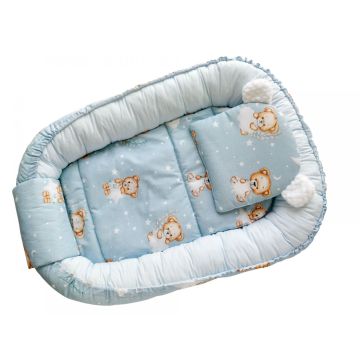 Kūdikio lizdelis "SWEET BEAR BLUE" 
