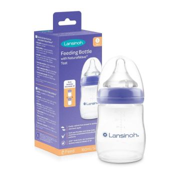 Lansinoh mOmma maitinimo buteliukas kūdikiui su NaturalWave® lėtos tėkmės žinduku, 160 ml