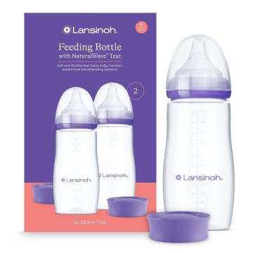 Lansinoh NaturalWave maitinimo buteliukų komplektas kūdikiui 2 × 330 ml