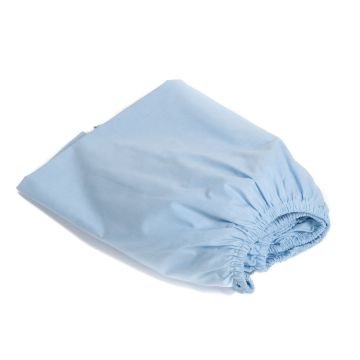 Paklodė su guma 120x60 "Soft blue" - medvilninė 