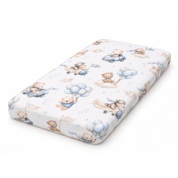 Paklodė kūdikiui "SKY PILOT BLUE" su guma-60x120