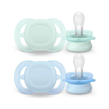 Čiulptukai AVENT "Ultra Soft" ortodontinis 0-6 m 2vnt beige