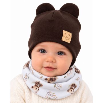 Kepurytė ir kaklaskarė kūdikiui "Little bears" 