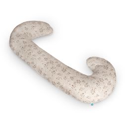 CebaBaby maitinimo pagalvė dżersej duo ruda gėlės W-885-000-828