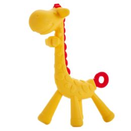 Bocioland kramtukas silikoninis žirafa geltonas raudonas BL804