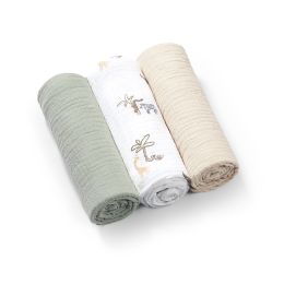 Babyono vystyklai medvilniniai 3 vnt žalias 828/04