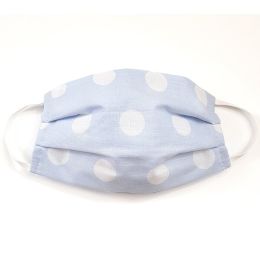 MamoTato vaikiška kaukė su kišene filtrui, gumytės, mėlyna, taškiukai