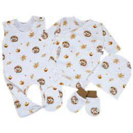 Kūdikio kraitelis - drabužėliai naujagimiui "Bear glamour" baltas 5 dalių internetu geresne kaina