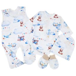 Kūdikio kraitelis - drabužėliai naujagimiui "Bear glamour" baltas 5 dalių internetu geresne kaina