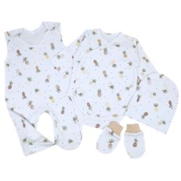 Kūdikio kraitelis - drabužėliai naujagimiui "Bear glamour" baltas  5 dalių internetu geresne kaina