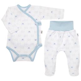 Drabužėliai kūdikiui "Bear glamour mint" balti 2 dalių 