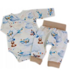 Drabužėliai kūdikiui "Galaxy beige" 2 dalių I Drabužių komplektukas kūdikiui