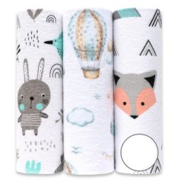 Flanelinių vystyklų rinkinys kūdikiams "Bunny"