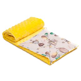 Pledas kūdikiui "Mouse" 100x75cm  geltonos spalvos