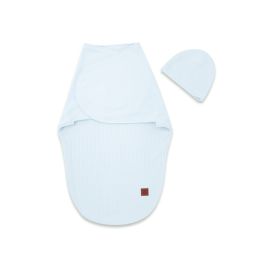Vystyklas kokonas kūdikiui LEO baby blue interlock soft 