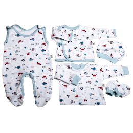 Kūdikio kraitelis - drabužėliai naujagimiui "Crabs iceberg" 5 dalių 