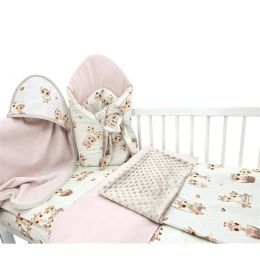 6 dalių kraitelis kūdikiui "Giraffee" dusty pink
