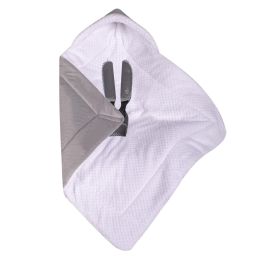 Pledas - vokelis automobilinei kėdutei "WARM VELVET" 80x80 cm pilkas