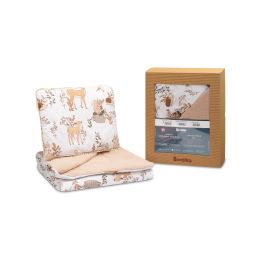 Muslino ir medvilnės pledukas ir pagalvė kūdikiui  "Wolf"