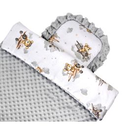 Komplektas vežimėliui "Bear pilot" su pilku minky 