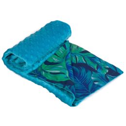 Pledas kūdikiui "Leaf" 100x75cm  melsvas