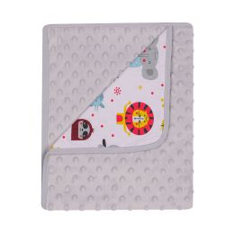 Pledas kūdikiui "Zoo" 80x90 cm pilkas