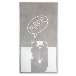 Rankšluostis "Mrrr" 130x70 cm iš egipto medvilnės.