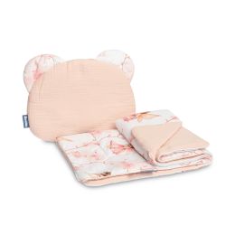 Komplektas kūdikiui "Natural lilia" pledas 56x76 cm ir pagalvė 36x28 cm