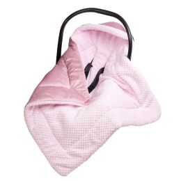 Pledas - vokelis automobilinei kėdutei "WARM VELVET" 80x80 cm pale