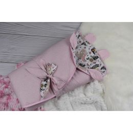 Vokelis - kilimėlis 2in1 kūdikiui "Bunny&Flowers" skersmuo 88 cm