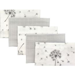 Muslino vystyklų rinkinys kūdikiams "Mini" 5 vnt 38x38 cm